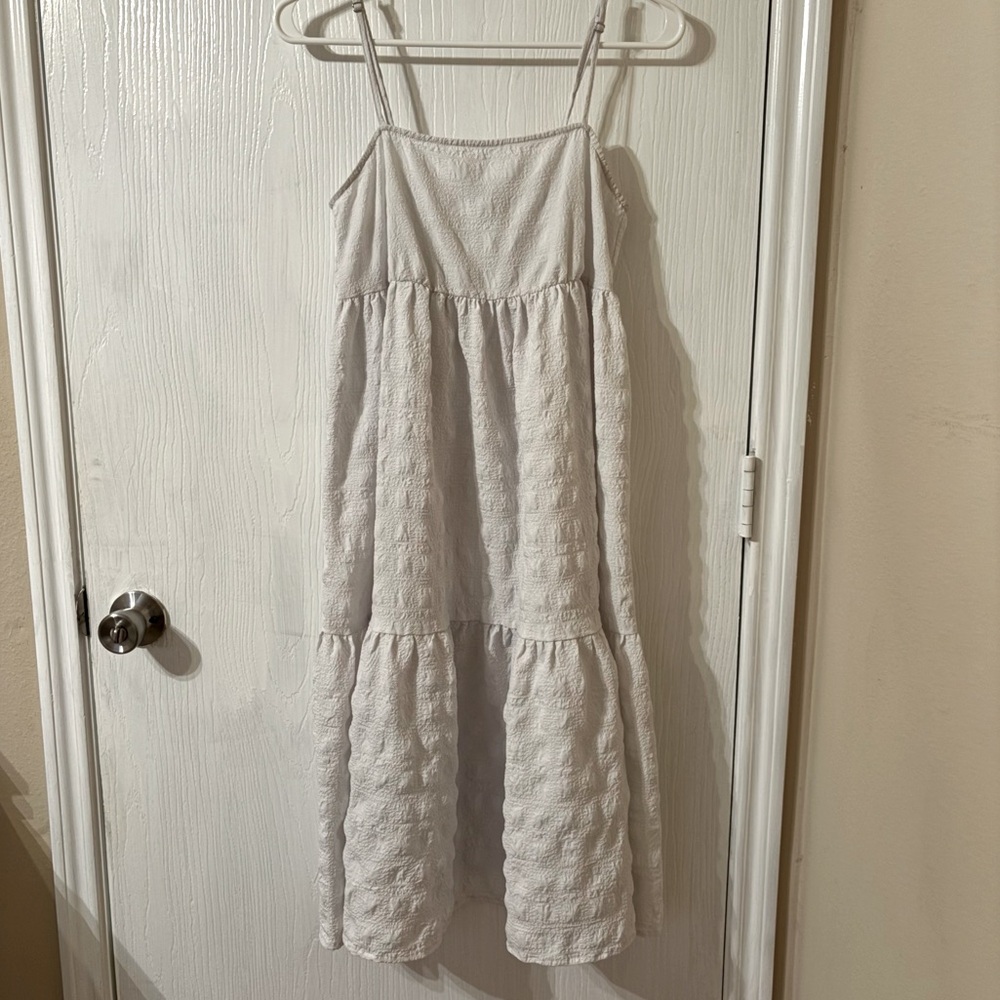 Forever 21 White Long Maxi Relaxed-Fit Dress